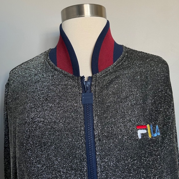 Barney's limited Edition‎ Dazzle Casual Sparkly Active Shimmer Jacket Bomber M - Picture 8 of 13